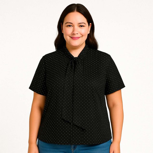 Blusa-We---Estampado-De-Lunares-Para-Mujer-TSH-ZB10769