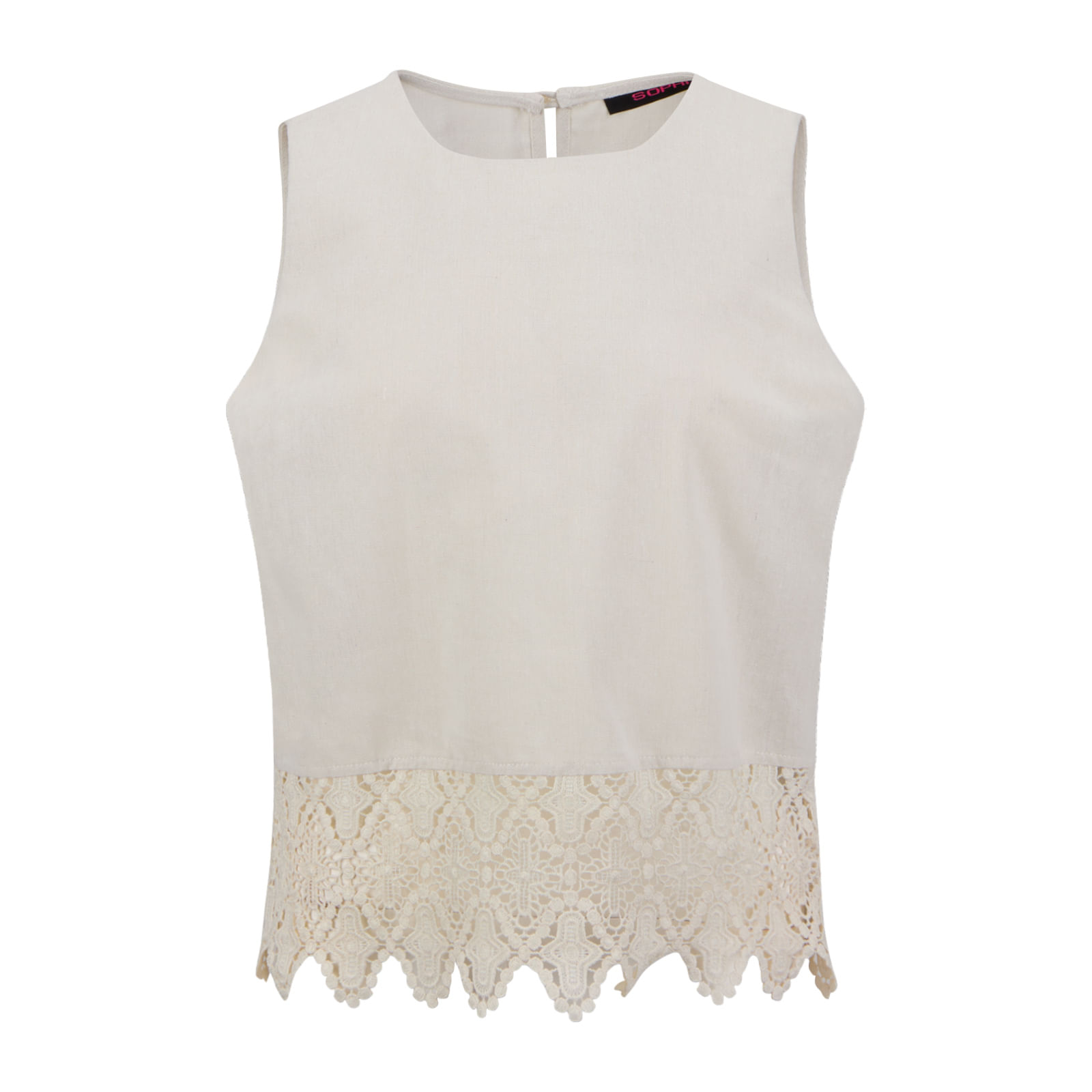 Blusa Sophia Con Encaje Sin Manga Para Mujer 204-01 Talla 32-2