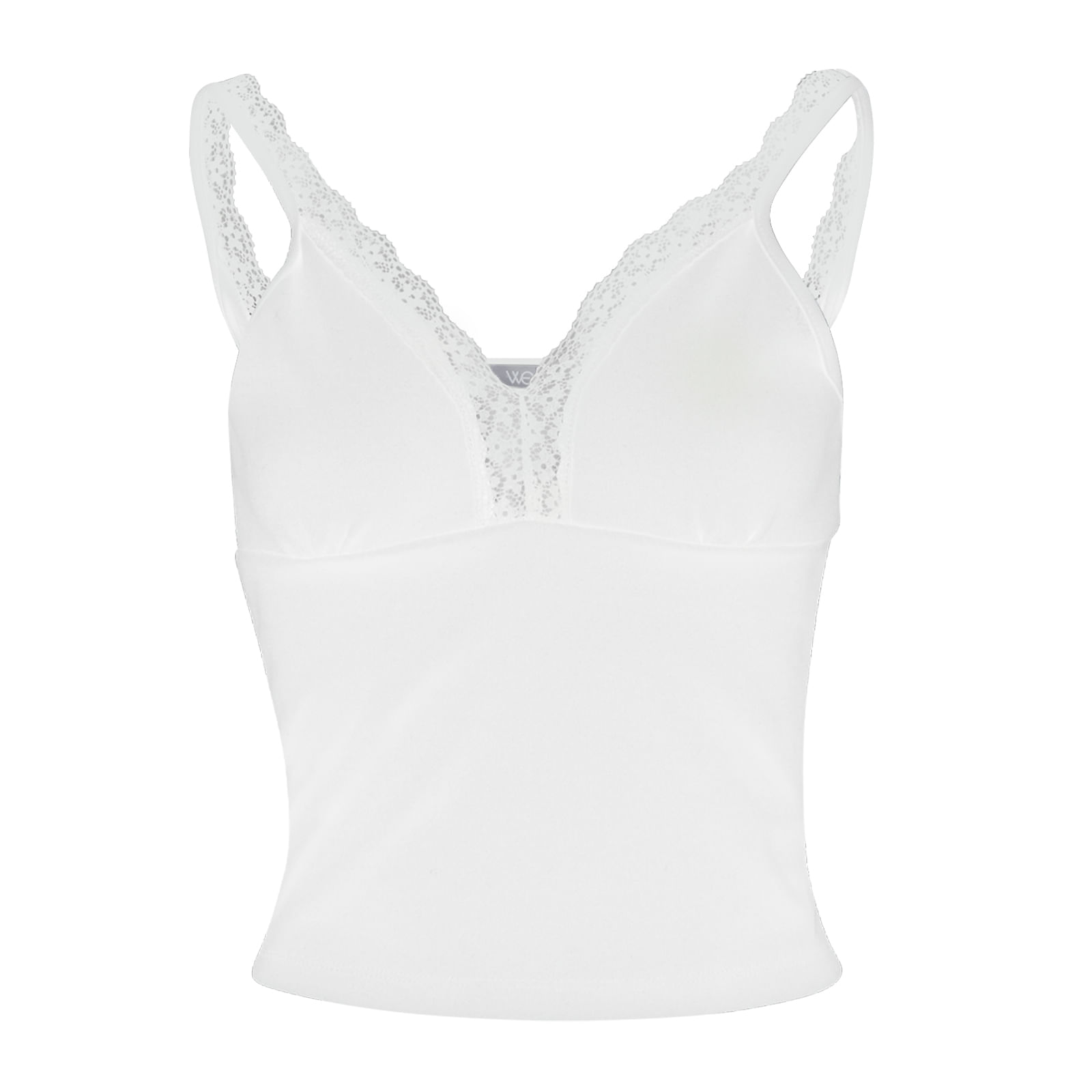 Blusa We 21 De Tirantes Con Encaje Para Mujer ASB-2602 Talla CH-2