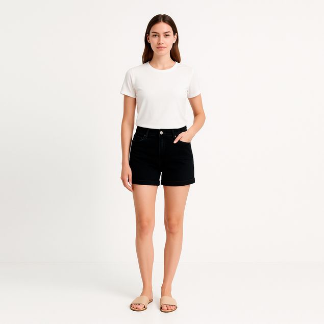 Short-Love-Tree-Denim-Desgarrado-Para-Mujer-UT-6763PM