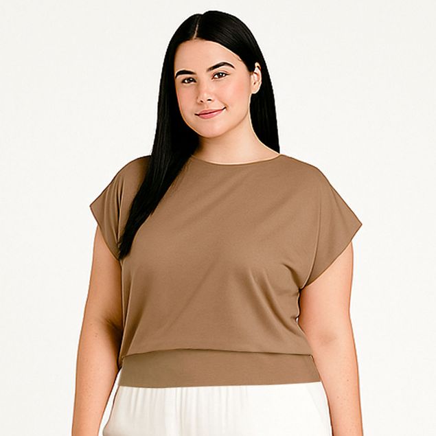 Blusa-We-Curvy-Con-Pretina-Y-Manga-Corta-Para-Mujer-ELP-404X