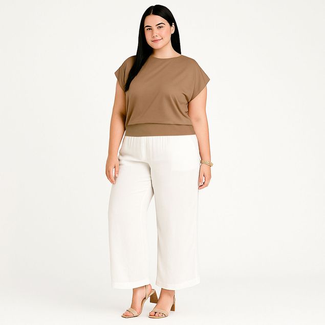 Blusa-We-Curvy-Con-Pretina-Y-Manga-Corta-Para-Mujer-ELP-404X