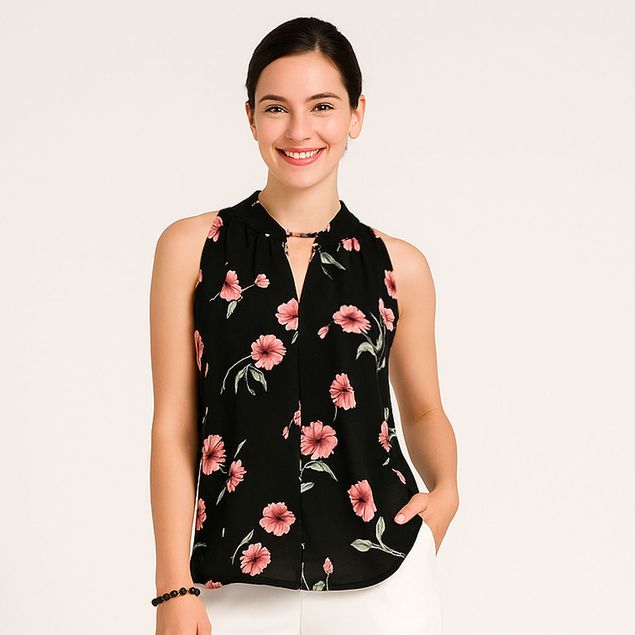 Blusa-We-Floral-Sin-Mangas-Para-Mujer-UT-RN15969