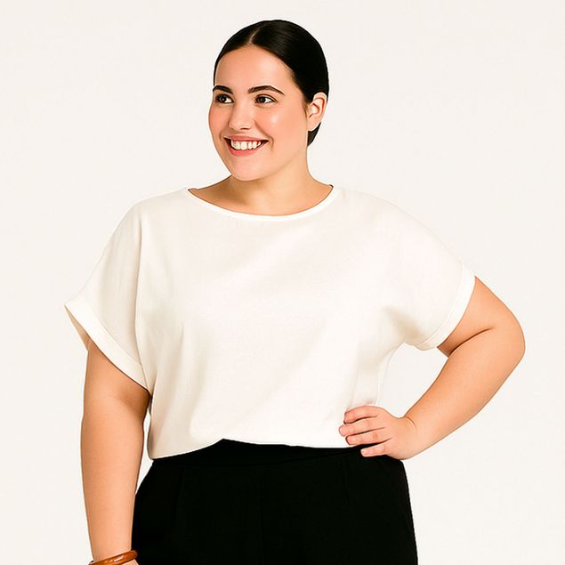 Blusa-We---Curvy-Manga-Corta-Para-Mujer-ELP-319X