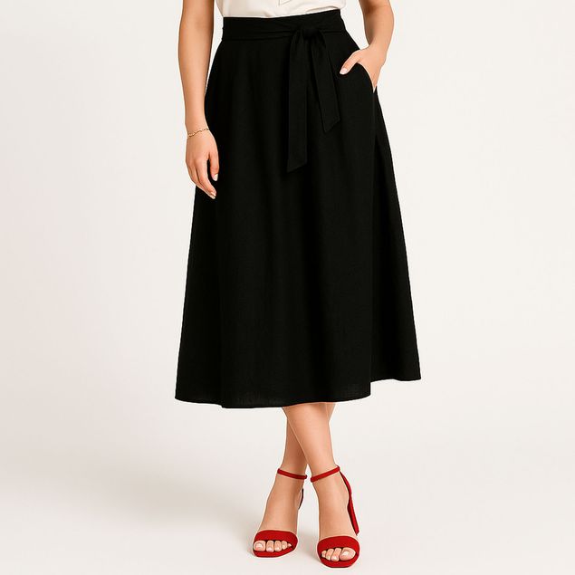 Falda-We-Midi-Con-Moño-Para-Mujer-ELP-419