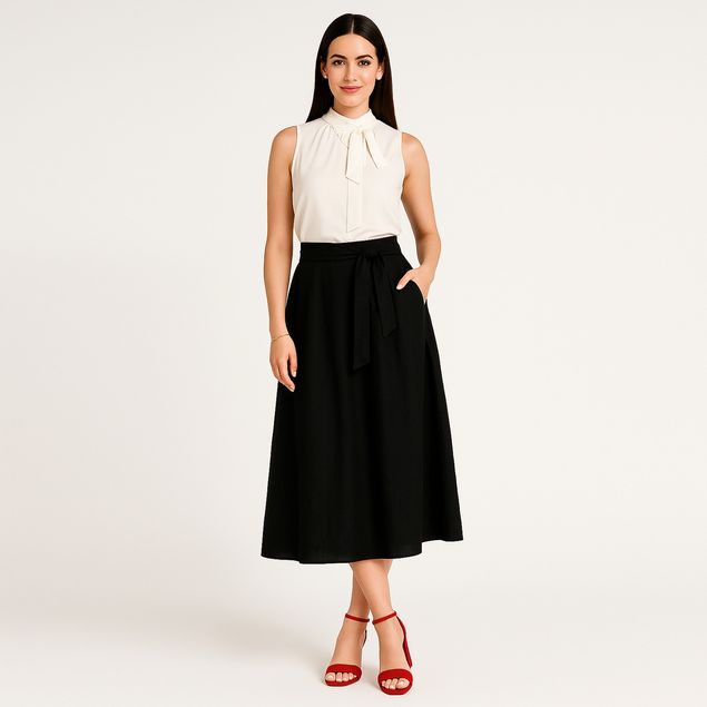 Falda-We-Midi-Con-Moño-Para-Mujer-ELP-419