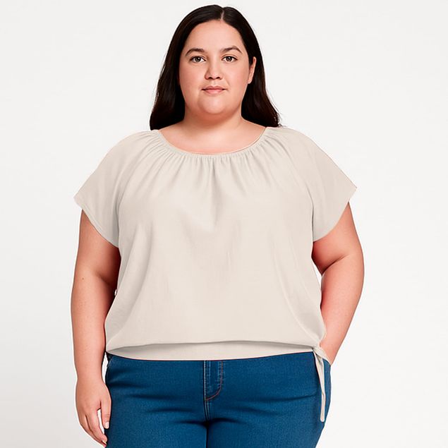 Blusa-Red-Marine-Curvy-Con-Resorte-Para-Mujer-G251186XC