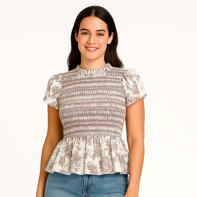 Blusa-Mine-Con-Smock-Para-Mujer-UT-CR1317