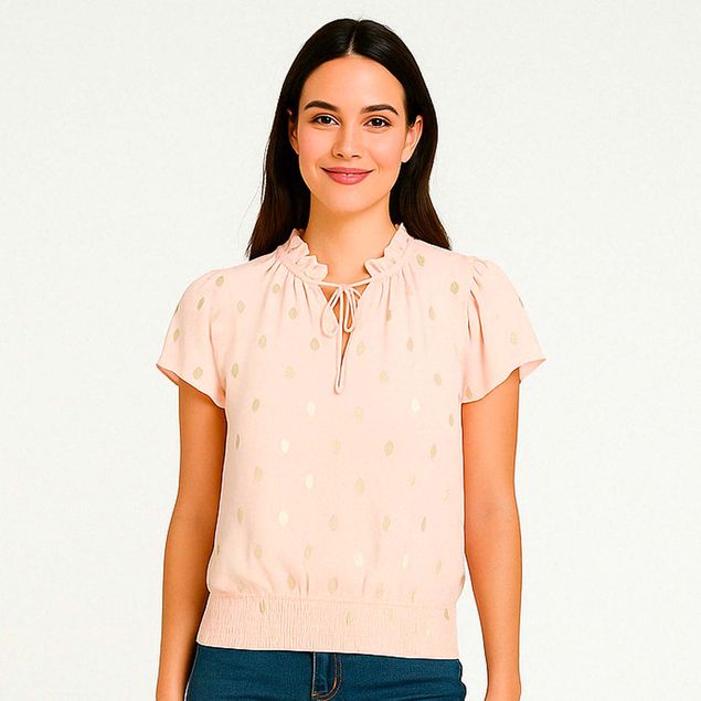 Blusa-Louise-Paris-Con-Estampado-De-Hojas-Para-Mujer-LP-W63025YPD
