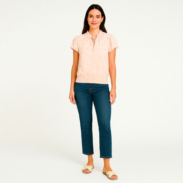 Blusa-Louise-Paris-Con-Estampado-De-Hojas-Para-Mujer-LP-W63025YPD