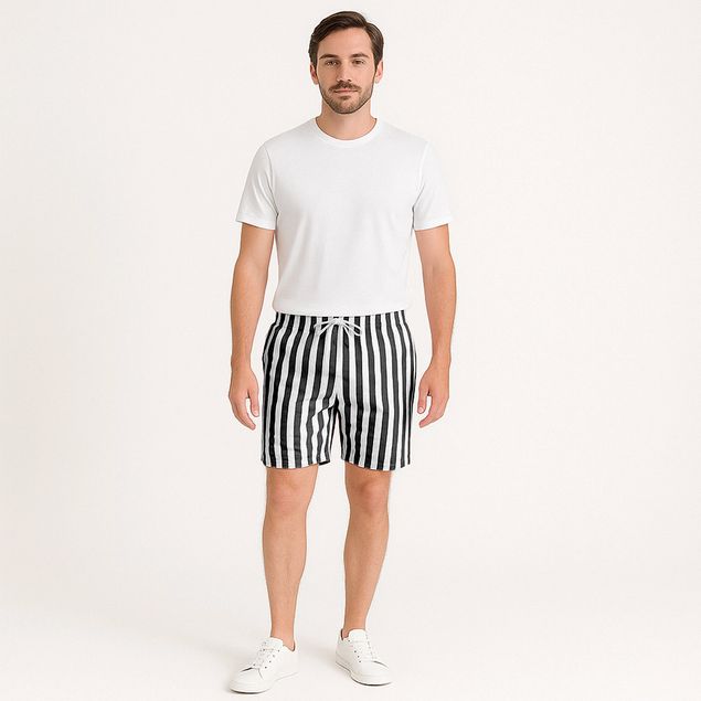 Traje-De-Baño-American-Fly-Estampado-De-Rayas-Para-Hombre-AFB25205