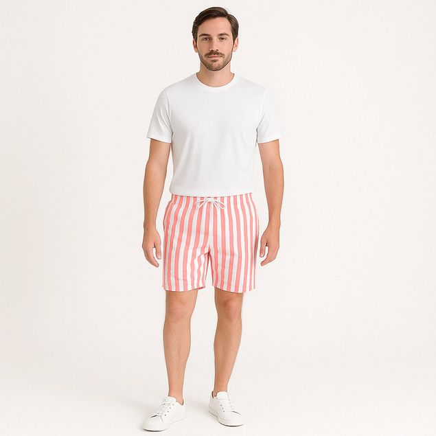 Traje-De-Baño-American-Fly-Estampado-De-Rayas-Para-Hombre-AFB25200