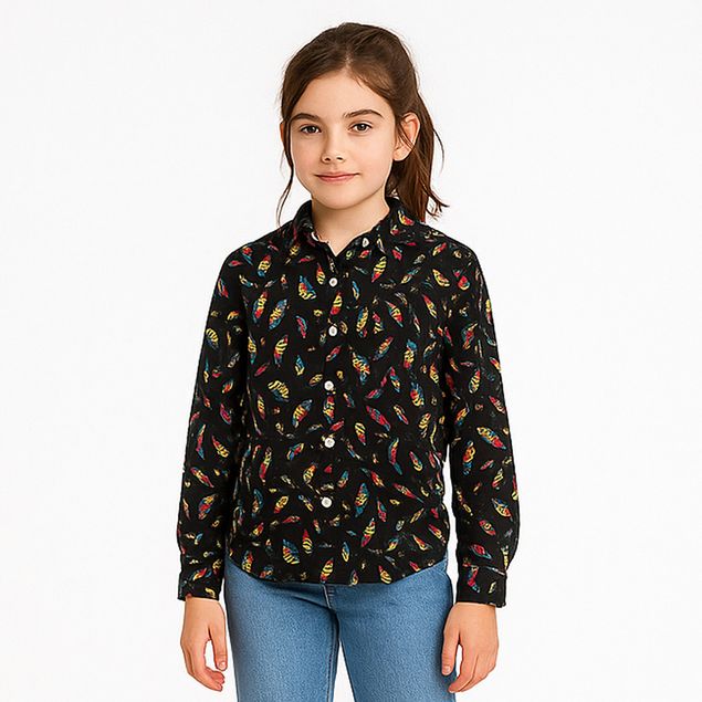 Blusa-Sd-Estampado-De-Plumas-Para-Niñas-BL55317