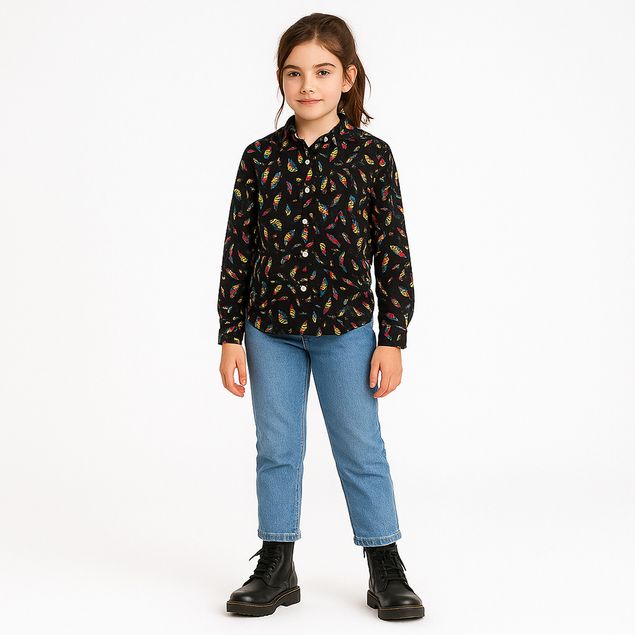Blusa-Sd-Estampado-De-Plumas-Para-Niñas-BL55317