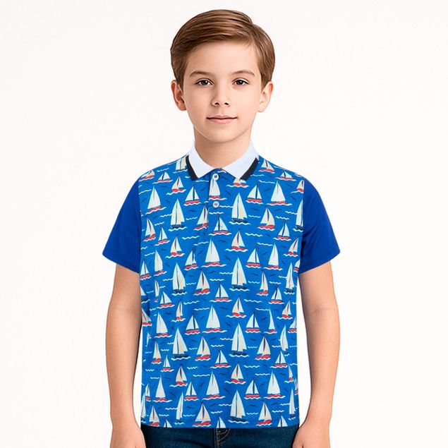 Playera-American-Fly-Polo-Estampado-De-Barcos-Para-Niños-APE-10