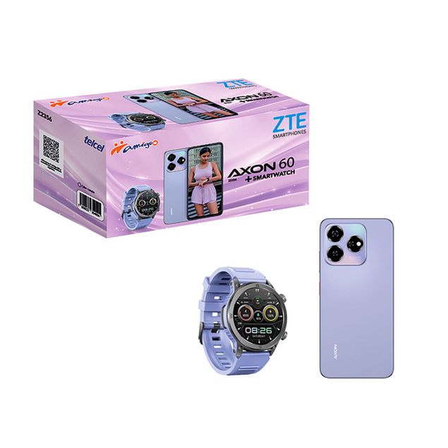 Bundle-ZTE-Axon-60-Con-Smartwatch-Morado