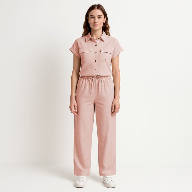 Set-De-Pantalon-Red-Marine-Con-Blusa-Para-Mujer-P250970J