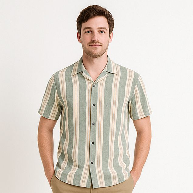 Camisa-Sherman-Morgan-Estampado-De-Rayas-Para-Hombre-98-515C