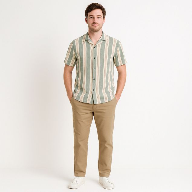 Camisa-Sherman-Morgan-Estampado-De-Rayas-Para-Hombre-98-515C