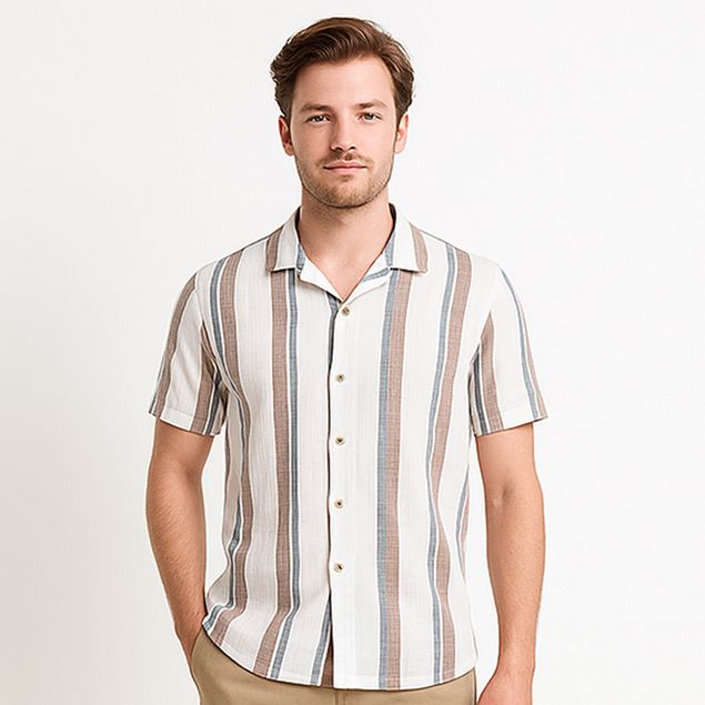 Camisa-Sherman-Morgan-Estampado-De-Rayas-Para-Hombre-98-506C