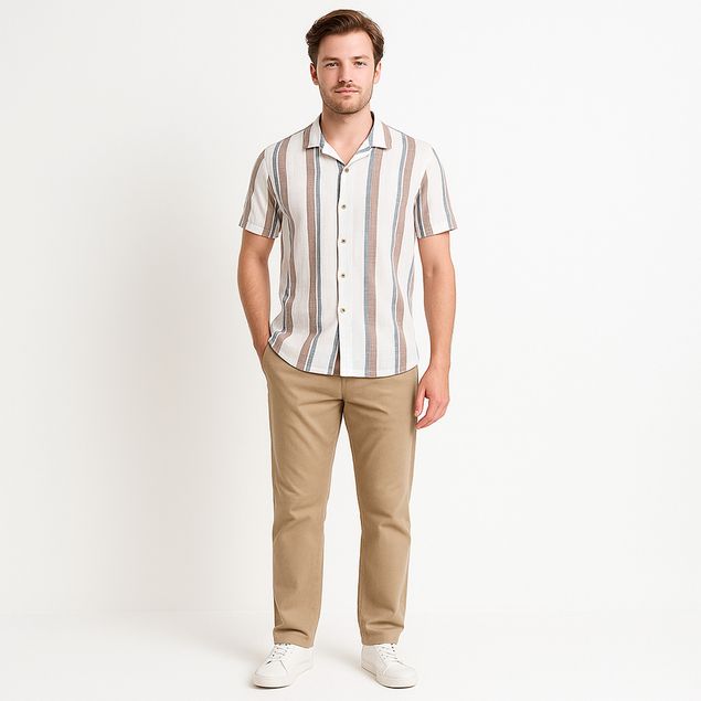 Camisa-Sherman-Morgan-Estampado-De-Rayas-Para-Hombre-98-506C