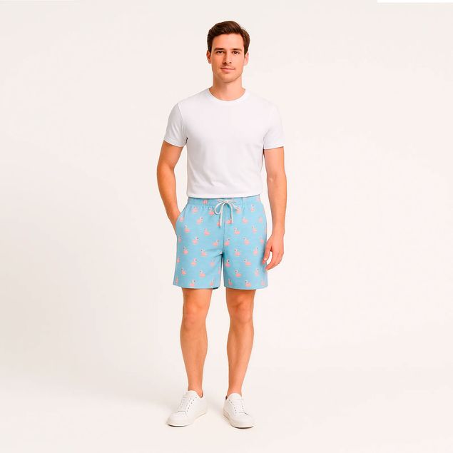 Traje-De-Baño-American-Fly-Estampado-De-Flamingo-Para-Hombre-AFB2315