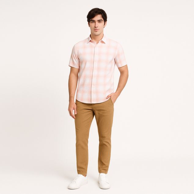 Camisa-Long-Beach-De-Cuadros-Para-Hombre-VR3566