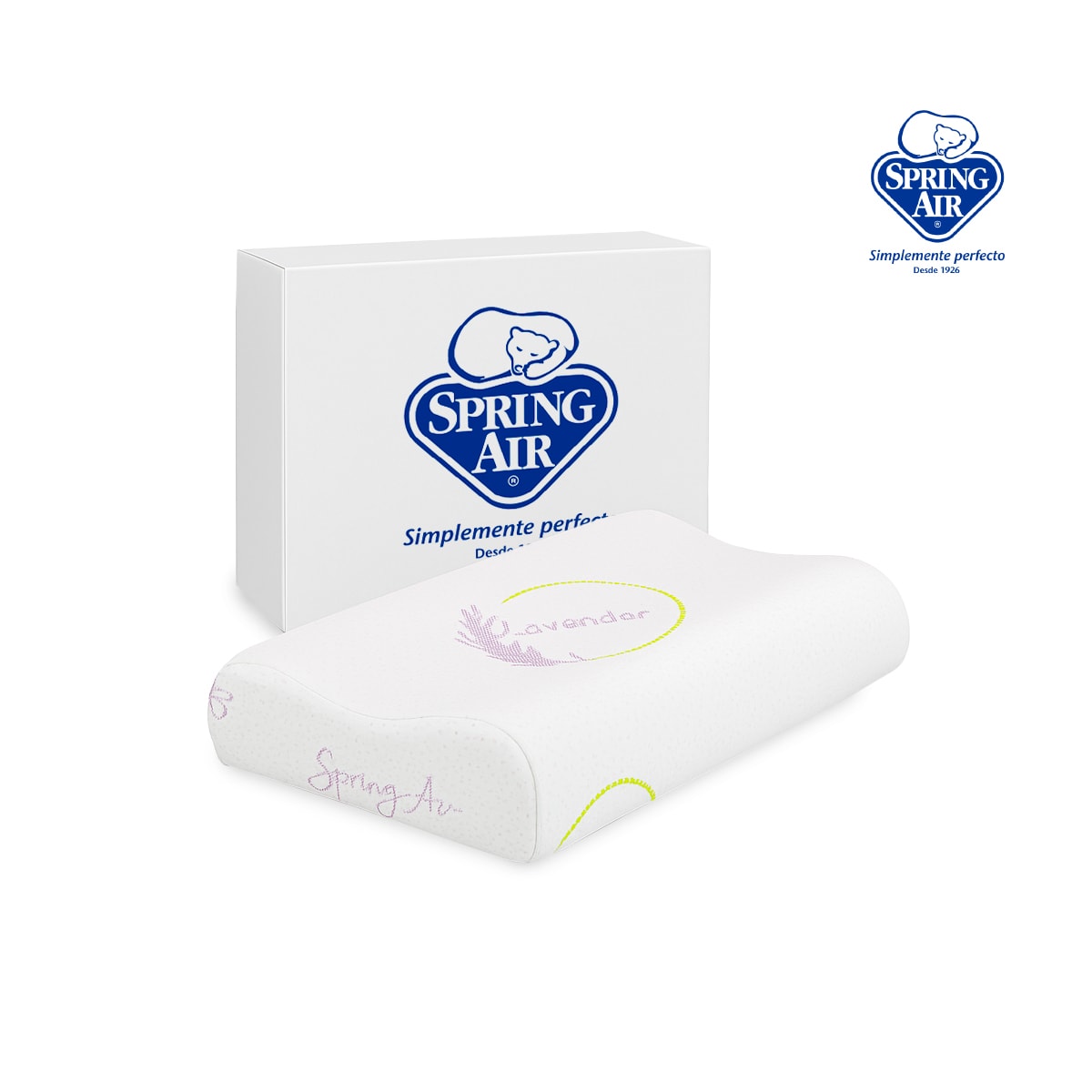 Almohada Cervi-Relax Memory Foam Infusión a Lavanda. Almohada Cervical Para Alinear Columna