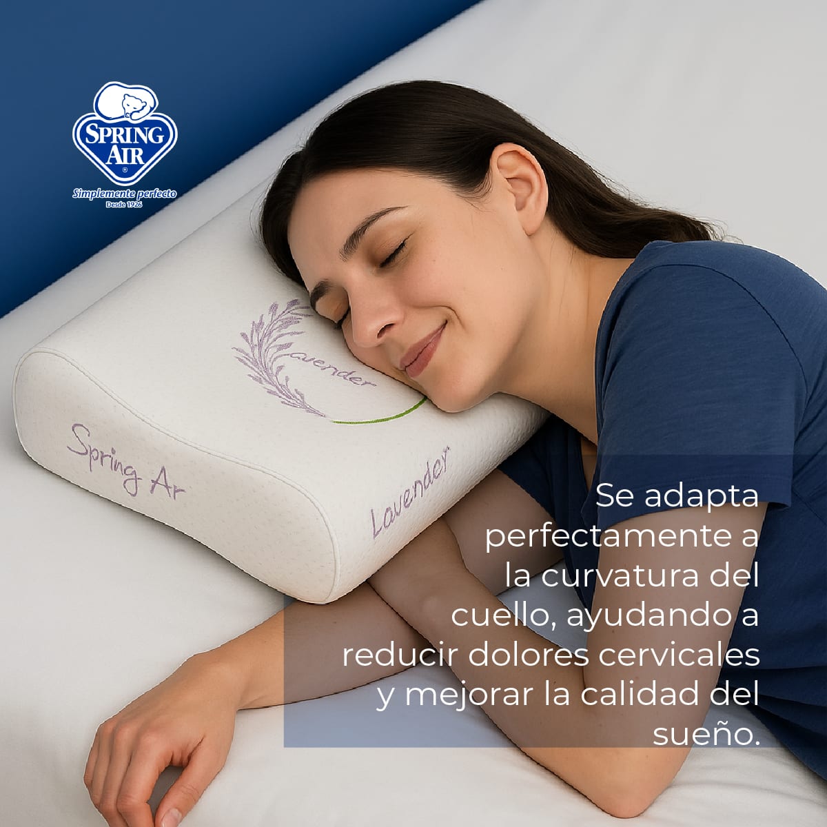 Almohada Cervi-Relax Memory Foam Infusión a Lavanda. Almohada Cervical Para Alinear Columna-3