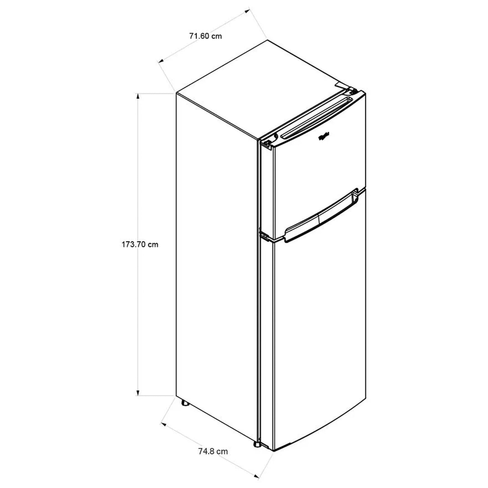 Refrigerador Whirlpool Top Mount 18p WT1818A Acero Inoxidable-10