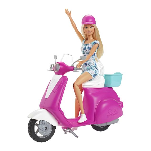 Barbie-Mattel-Con-Motoneta-Para-Niñas-GBK85