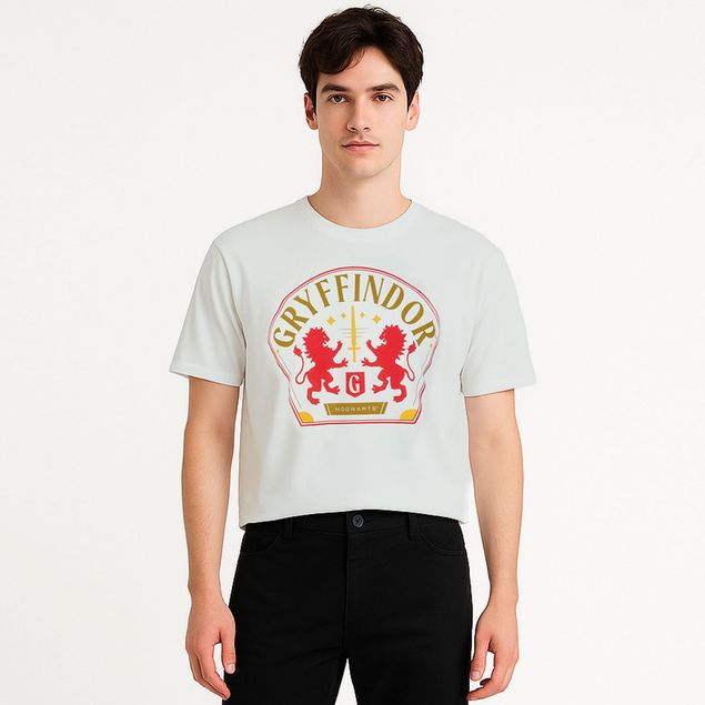 Playera-Licencia-Con-Logo-De-Gryffindor-Para-Hombre-839FH