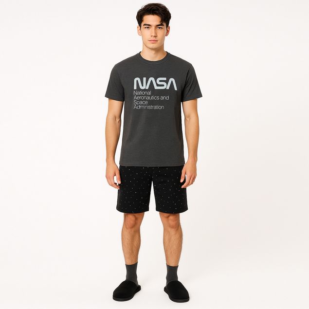 Set-De-Pijama-Nasa-Con-Short-Para-Hombre-2BLK