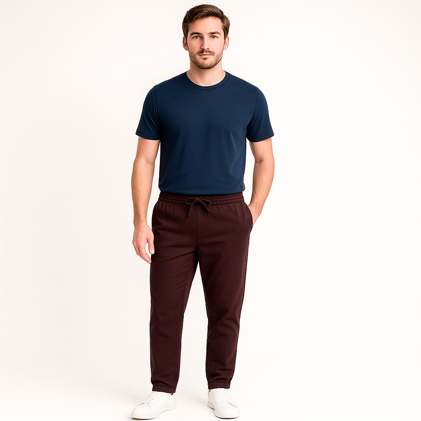 Pantalón Estivaneli Jogger Liso Para Hombre JOG-4018 Talla CH-1