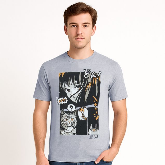 Playera Action Gear Etstampado De Cómic Para Hombre 91141 Talla CH