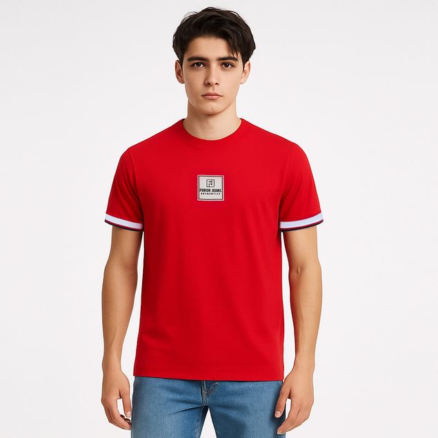 Playera Furor Con Logo Manga Corta Para Hombre Richie Talla CH