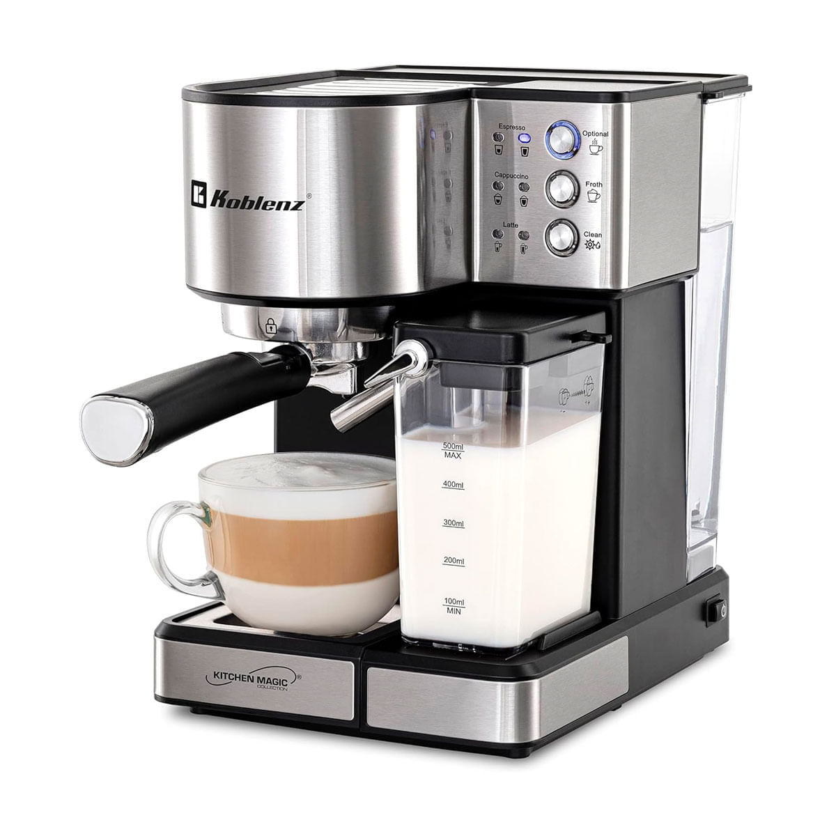 Koblenz Cafetera Espresso & Latte CKM-1350 IN Silver