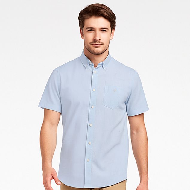 Camisa-Long-Beach-Manga-Corta-Para-Hombre-LC552