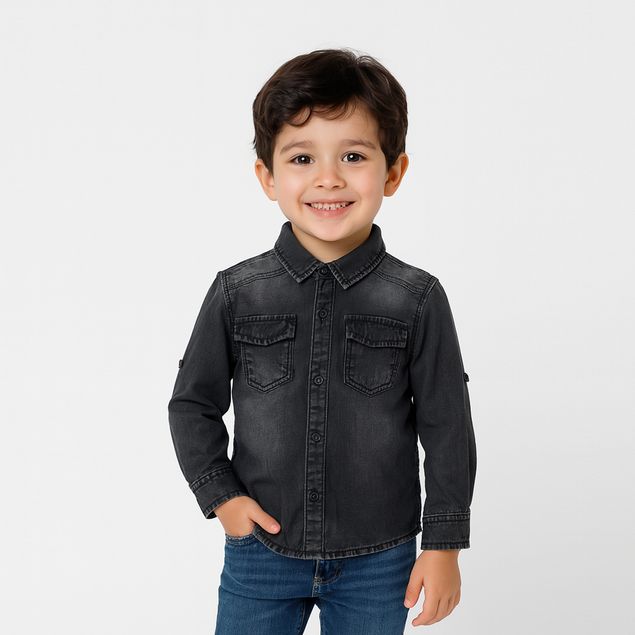 Camisa-Southland-Tipo-Denim-Para-Niños-SOC-0462B