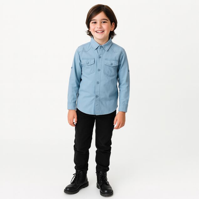 Camisa-Southland-Con-Bolsillos-Para-Niños-SOC-0463A