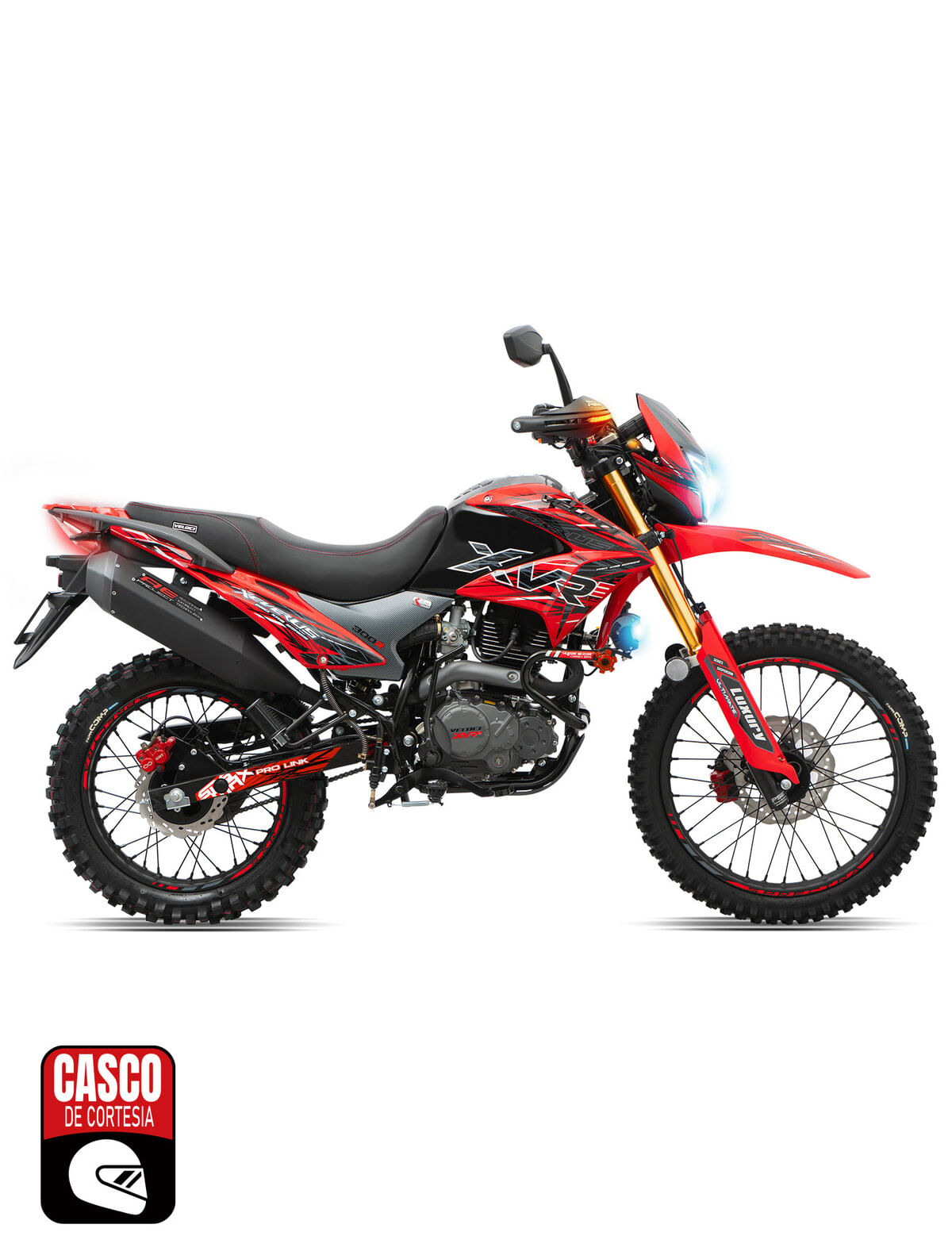 Motocicleta Veloci Xeverus Pro XR3 300CC Rojo 2023