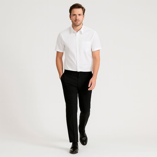 Camisa-Oggi-De-Vestir-Manga-Corta-Para-Hombre-2311300