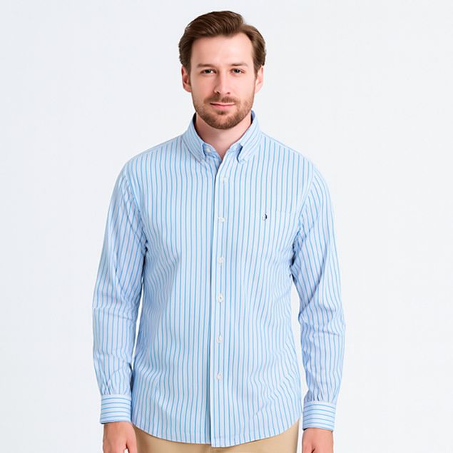 Camisa-Long-Beach-Estampado-De-Rayas-Para-Hombre-LEV31