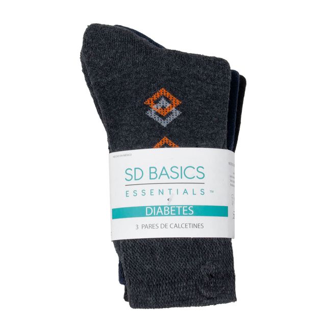 Set-De-Calcetines-Sd-Basic-Con-3-Pares-Pie-Diabetico-Para-Hombre-SD301D-MUL