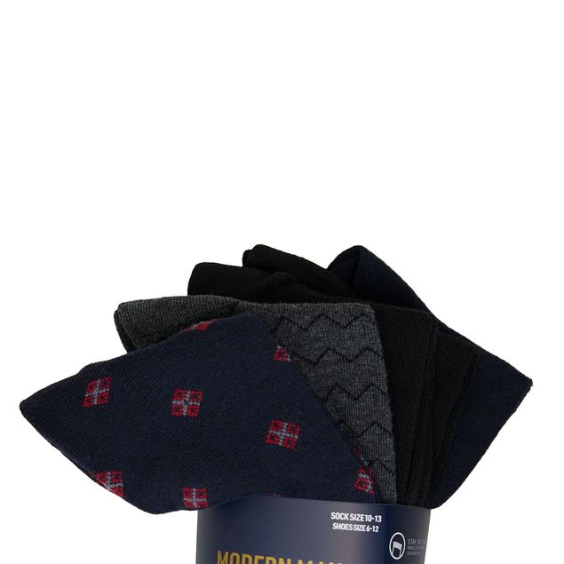Calcetin-Modern-Man-De-Vestir-Con-5-Paras-Para-Hombre-MOD109-BK