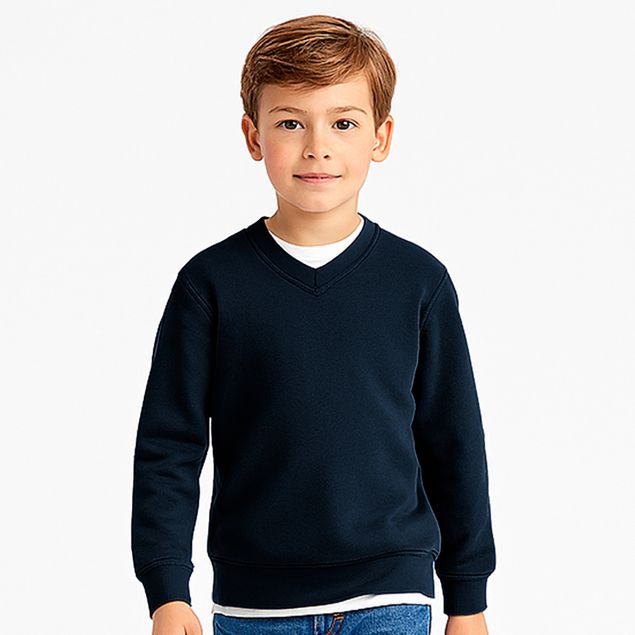 Sudadera-Fleece-Cuello-V-Para-Niños-410-906V