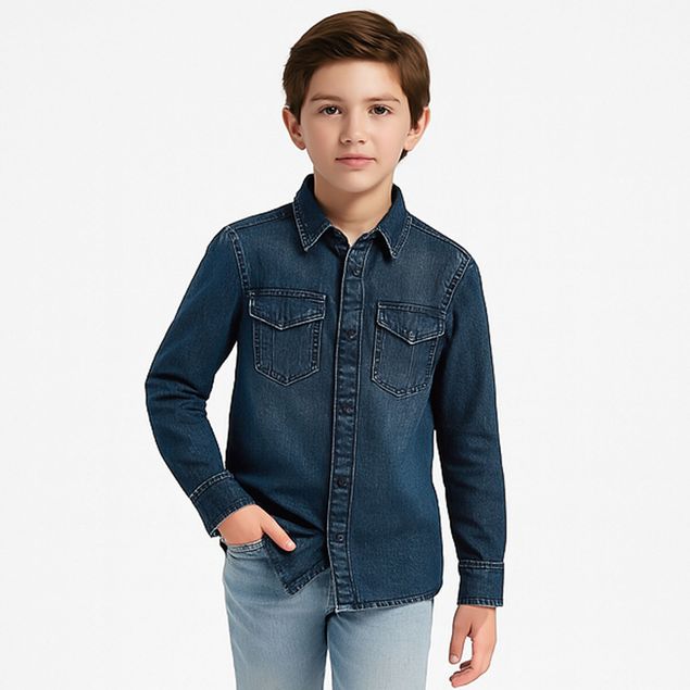 Camisa-Southland-Tipo-Denim-Para-Niños-SOC-0462B