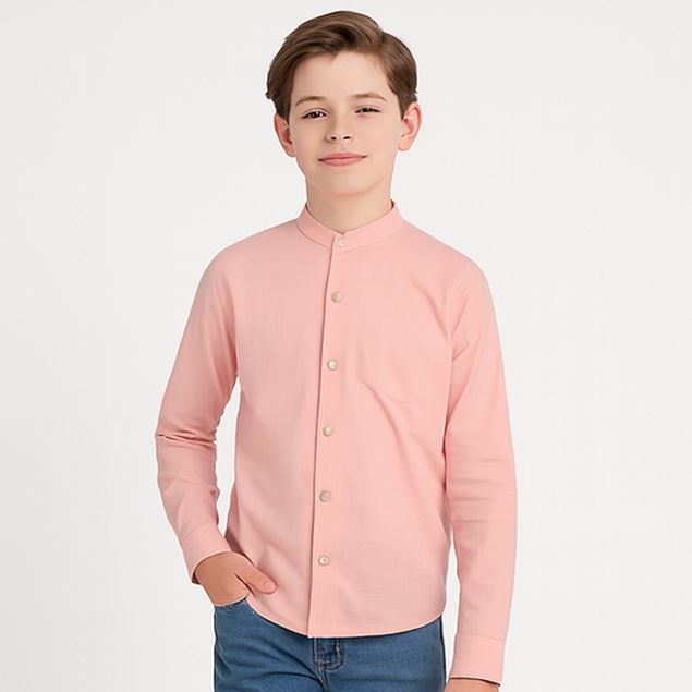 Camisa-Estivaneli-Cuello-Mao-Para-Niño-ES-HMB-101488