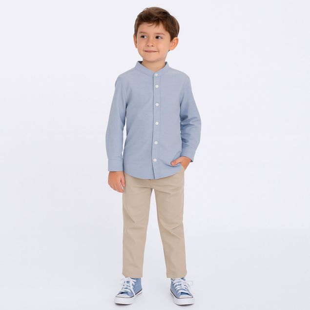 Camisa-Estivaneli-Cuello-Mao-Para-Niño-CVSK-101139